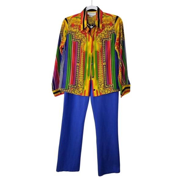 Betabrand Classic Dress Yoga Pants Womens MP Royal Blue  Straight Leg Pull-on - Picture 4 of 9